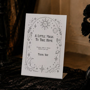 Celestial Halloween Bridal Shower Favour  Pedestal Sign