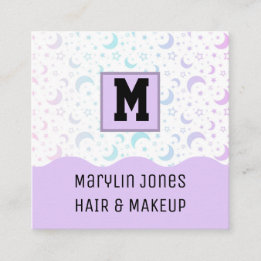 CELESTIAL HALLOWEEN SQUARE BUSINESS CARD