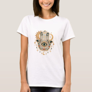 Celestial Hamsa Hand Artwork T-Shirt