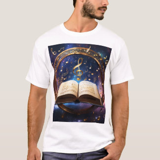 Celestial Harmony: Book of Cosmic Melodies T-Shirt