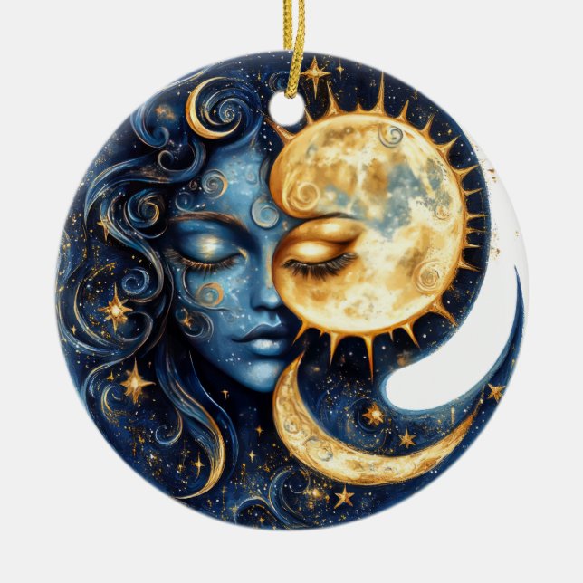 Celestial Harmony Ceramic Ornament (Front)