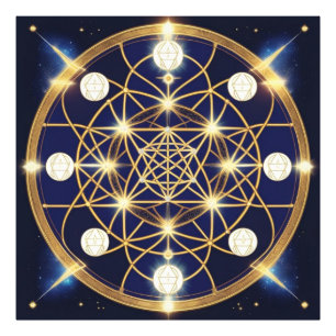 Celestial Harmony – The Light Within the Grid Photo Print