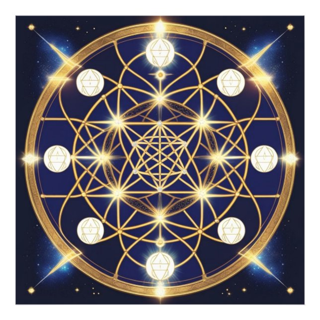 Celestial Harmony – The Light Within the Grid Photo Print (Front)