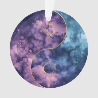Celestial Harmony: Watercolor Nebula Yin Yang