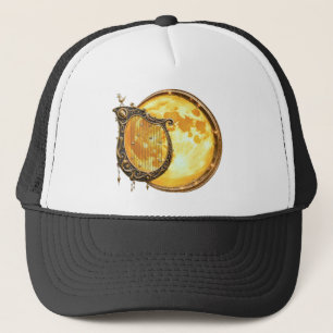 Celestial Harp of the Golden Moon Trucker Hat