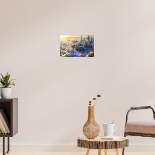 Celestial Haven: The Floating Citadel Poster