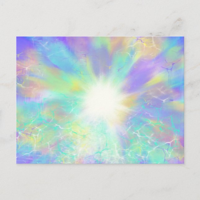 Celestial Heavens Christian Prophetic Abstract Art Postcard (Front)