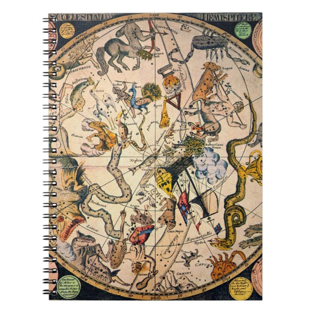 Celestial Hemisphere, 1790 Notebook (Front)
