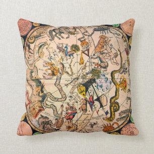 Celestial Hemisphere, 1790 Throw Pillow