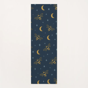Celestial Honeybee Yoga Mat – Moon & Stars Pattern