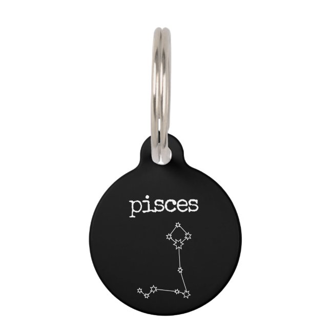 Celestial Horoscope Pisces Pet Tag (Front)
