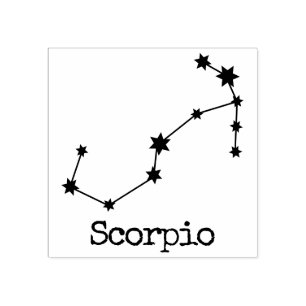 Celestial Horoscope Scorpio Rubber Stamp