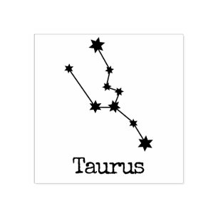 Celestial Horoscope Taurus Rubber Stamp