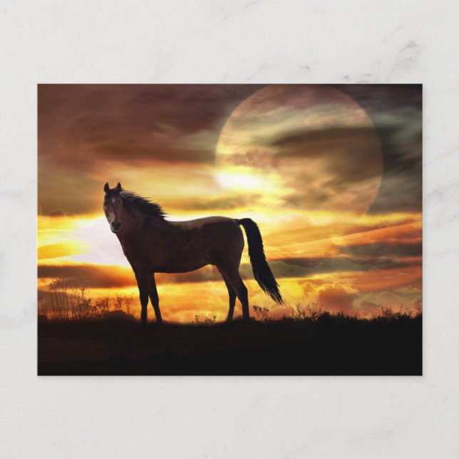 Celestial Horse and Moon Postcard (Front)