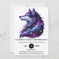 Celestial Howl Wolf Birthday