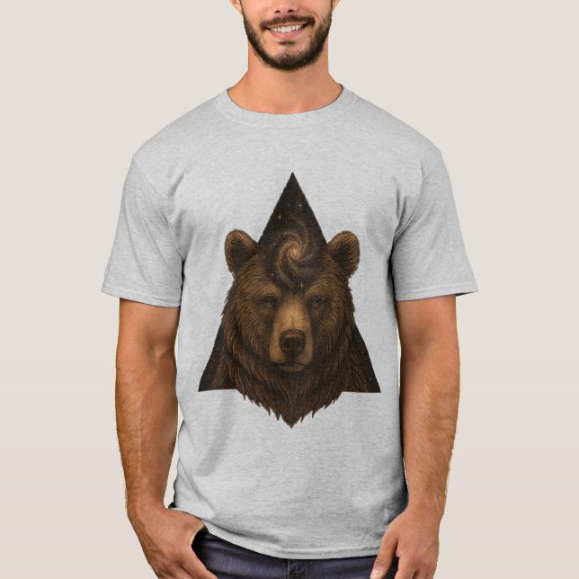 CELESTIAL INSTINCT – The Bear Who Holds the Stars T-Shirt (Front)