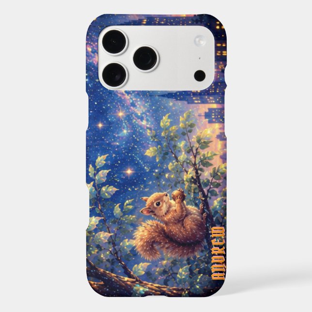Celestial Iphone case. Stargazing City lights gift (Back)