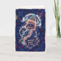 Celestial Jellyfish Merry Bright Christmas