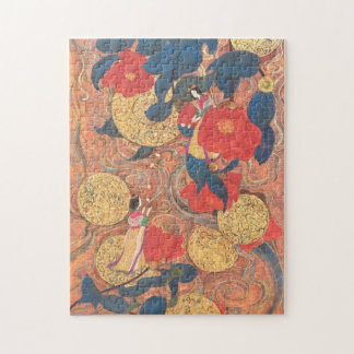 Celestial Journey in Gold and Camellia Jigsaw Puzzle