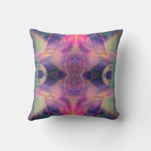 Celestial Kaleidoscopic Dreams Throw Pillow