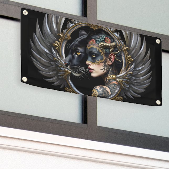 Celestial Kitsune – Guardian of the Four Tails.  Banner (Outside Building)