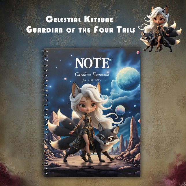 Celestial Kitsune – Guardian of the Four Tails.  Notebook (Creator Uploaded)
