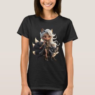 Celestial Kitsune – Guardian of the Four Tails. T-Shirt