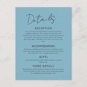 Celestial Large Wedding Enclosure Card