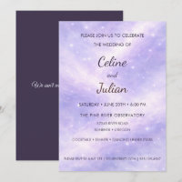 Celestial Lavender Nebula Under the Stars Wedding 