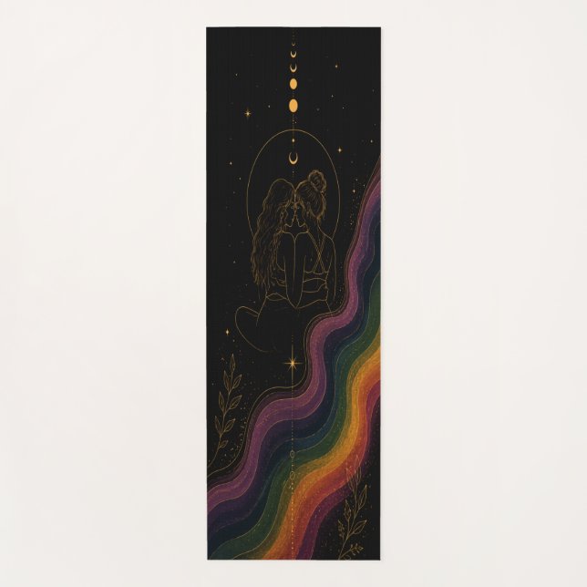 Celestial Lesbian Pride Yoga Mat (Front)