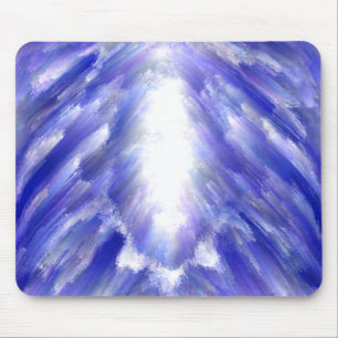 Celestial Light Burst Abstract Art Print Mouse Pad