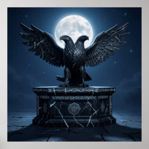 Celestial Light on Ancient Stone Poster