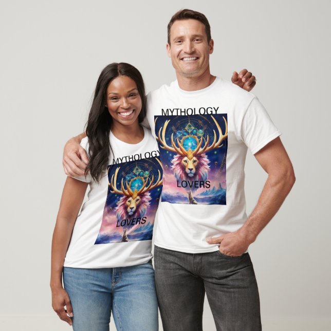 Celestial Lion Stag: Mythic Fusion  T-Shirt (Unisex)