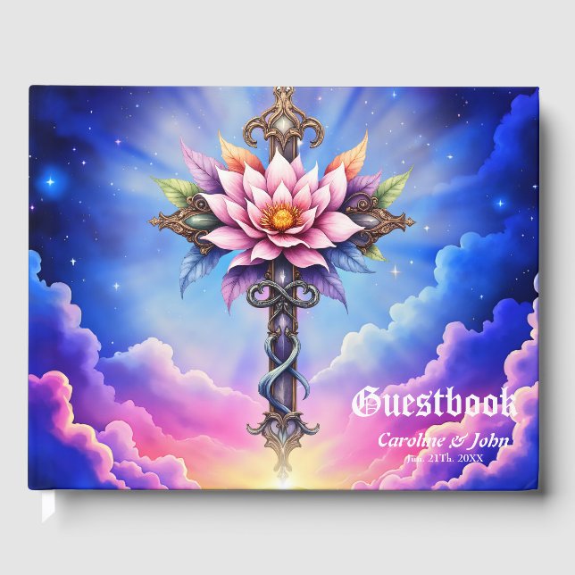 Celestial Lotus Cross  Guest Book (Front)