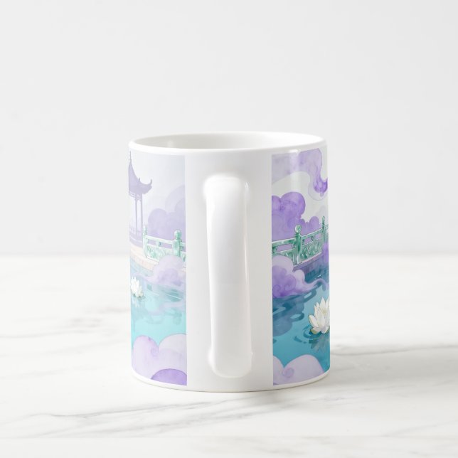 Celestial Lotus Lake Fantasy Mug (Poignée)