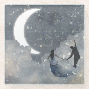 Celestial Love Glass Coaster