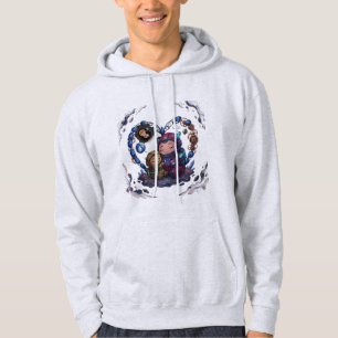Celestial Love Parent and Child Space Art Hoodie