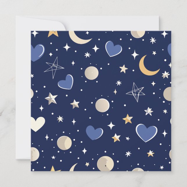 Celestial Love Story Invitation (Front)