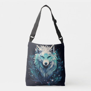 Celestial Lunar Wild Wolf Crossbody Bag