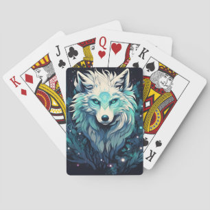 Celestial Lunar Wild Wolf Playing Cards