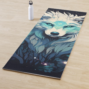 Celestial Lunar Wild Wolf Yoga Mat