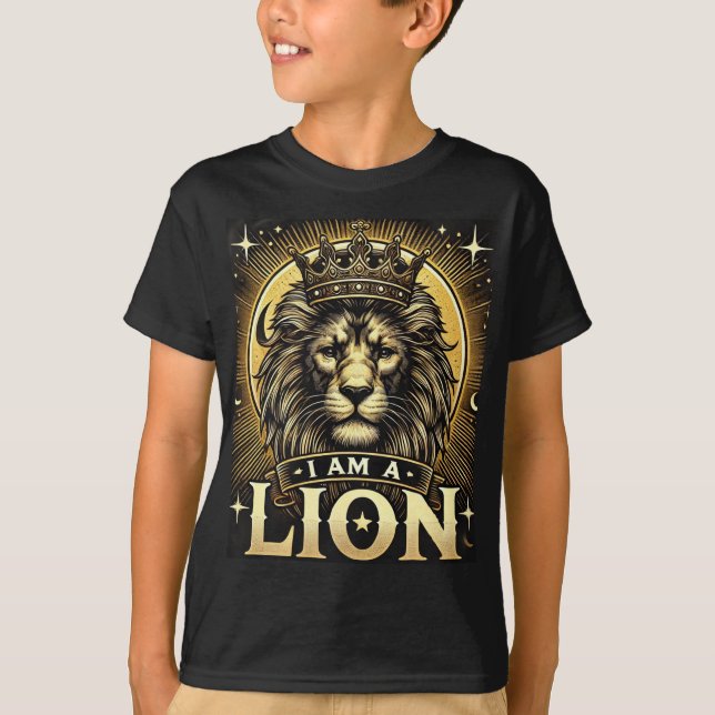"Celestial Majesty: I Am a Lion". T-Shirt (Front)