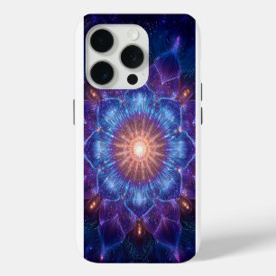 Celestial Mandala Art – Starlight Bloom iPhone 15 Pro Case