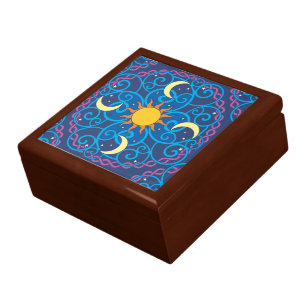 Celestial Mandala Wooden Keepsake Box