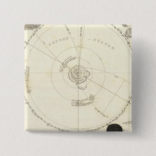 Celestial Map 2 Inch Square Button