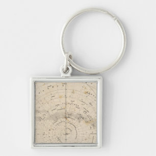 Celestial map keychain