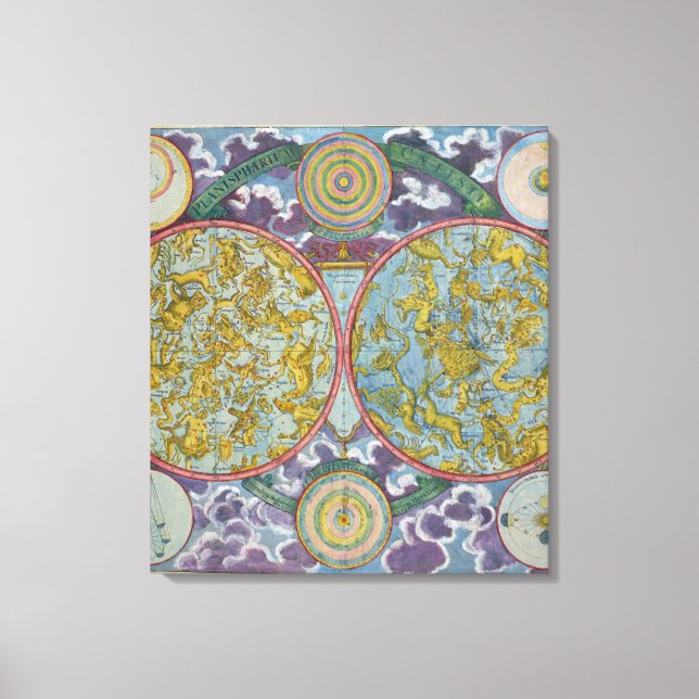 Celestial Map of the Planets Canvas Print (Front)