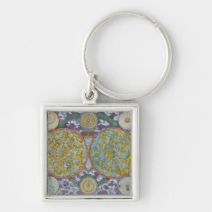 Celestial Map of the Planets Keychain
