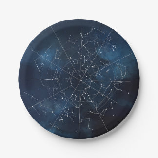 Celestial Map Paper Plate