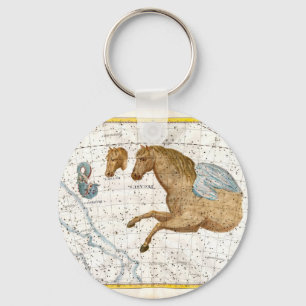 Celestial Map Pegasus Keychain